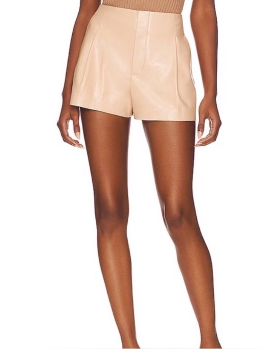Alice & Olivia Steffie faux leather Shorts - Picture 2 of 5